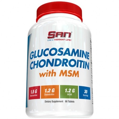 Средство для суставов и связок  San Glucosamine Chondroitin MSM 90 таблеток