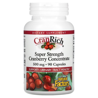  Natural Factors Super Strength Cranberry Concentratte 500 mg 90 