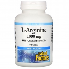 - Natural Factors L-Arginine 1000  90 