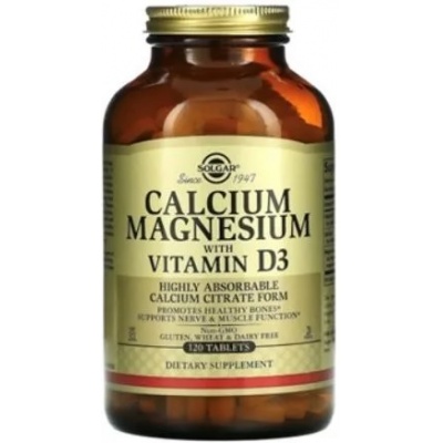  Solgar Calcium + Magnesium + D3 120 