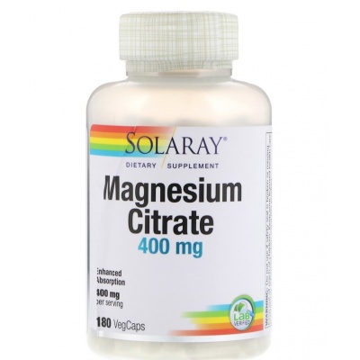  Solaray Magnesium Citrate 400  180 